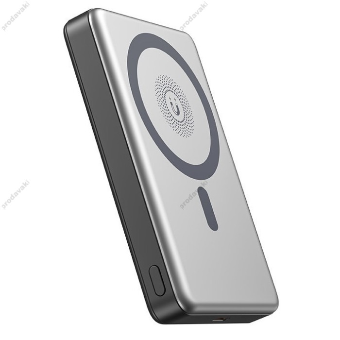 Повербанк портативний акумулятор Power bank XO PR296 Metal Magnetic Fast Charging магнітний 15W 10000 mAh Grey
